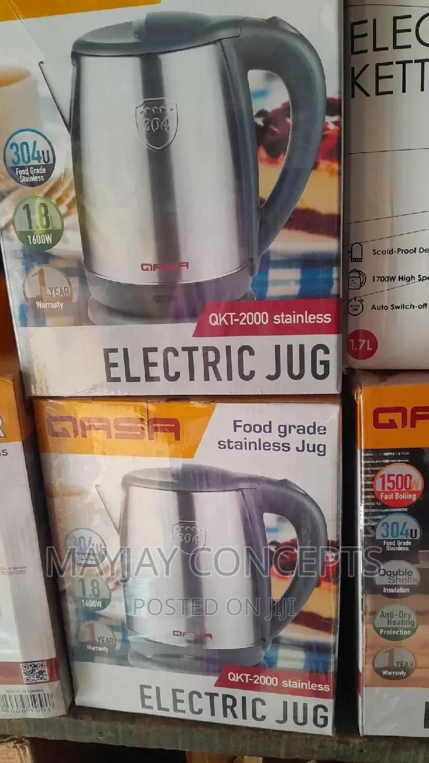 Qasa 1.8litres Food Grade Electric Stainless Jug/Kettle