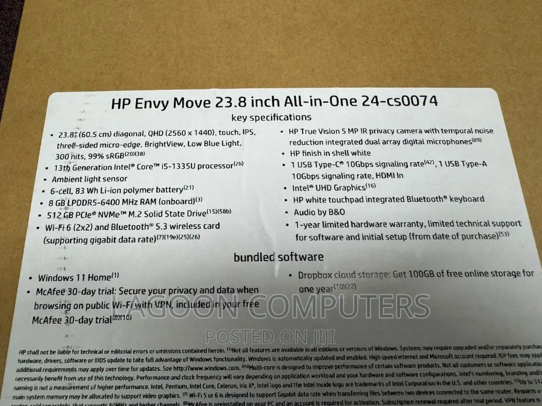 New Desktop Computer HP Envy 8GB Intel Core I5 SSD 512GB