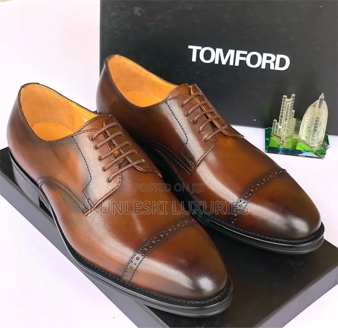 Original Tom Ford Leather Brogues Shoe for Men