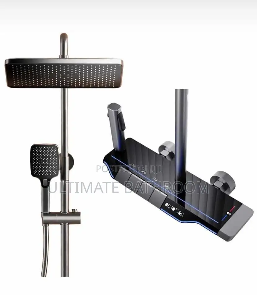 Gun Gray Standing Shower With Shattaf