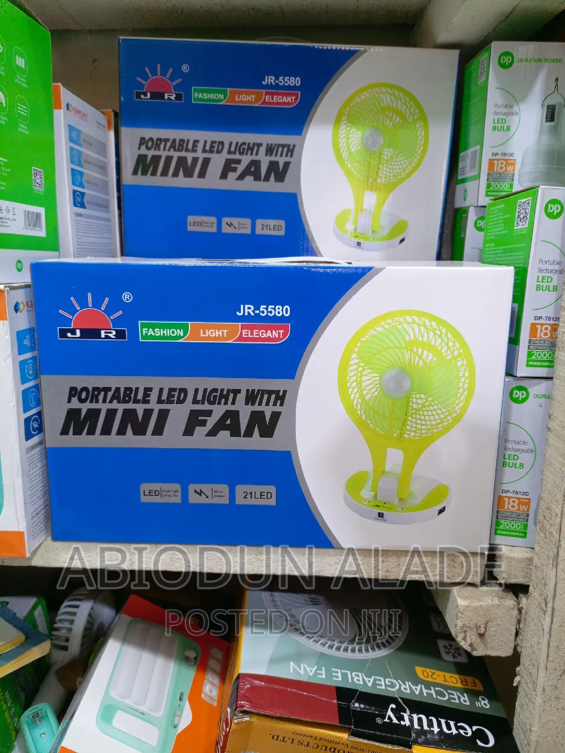 Foldable Rechargeable Fan With LED Light