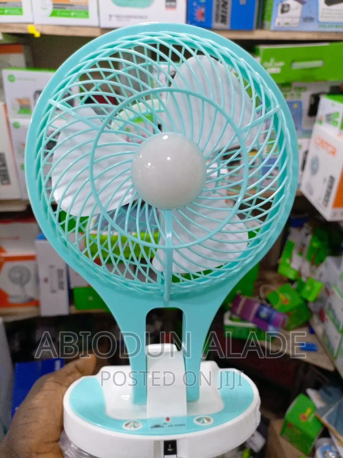 Foldable Rechargeable Fan With LED Light