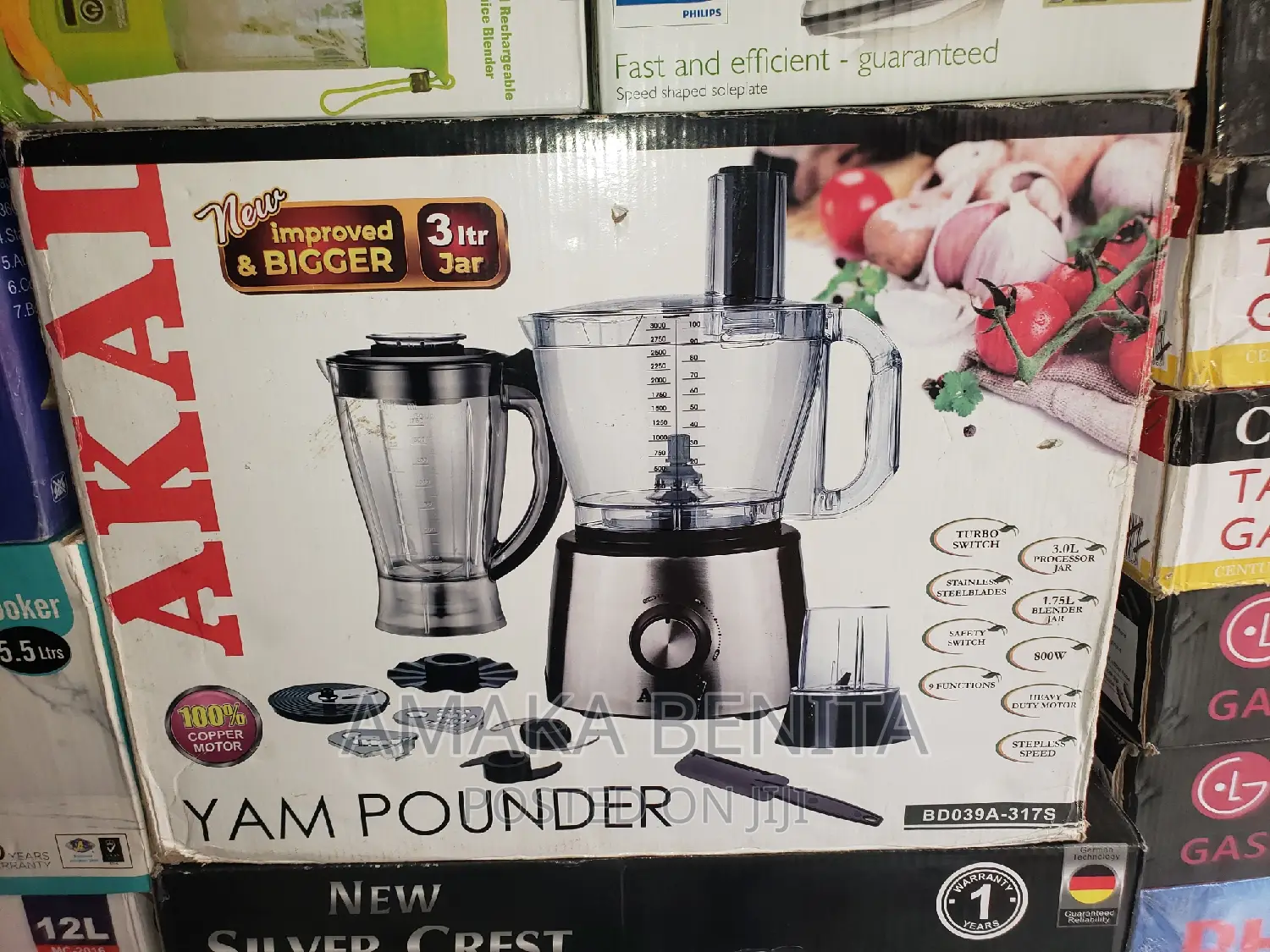 Akai Food Processor and Yam Pounder