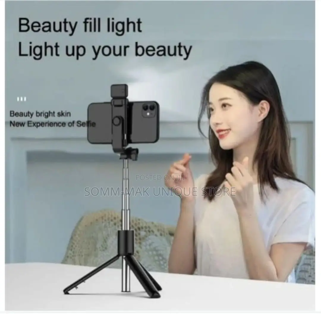 Selfie Stick Tripod Stand, Fill Light Wireless Bluet Remote