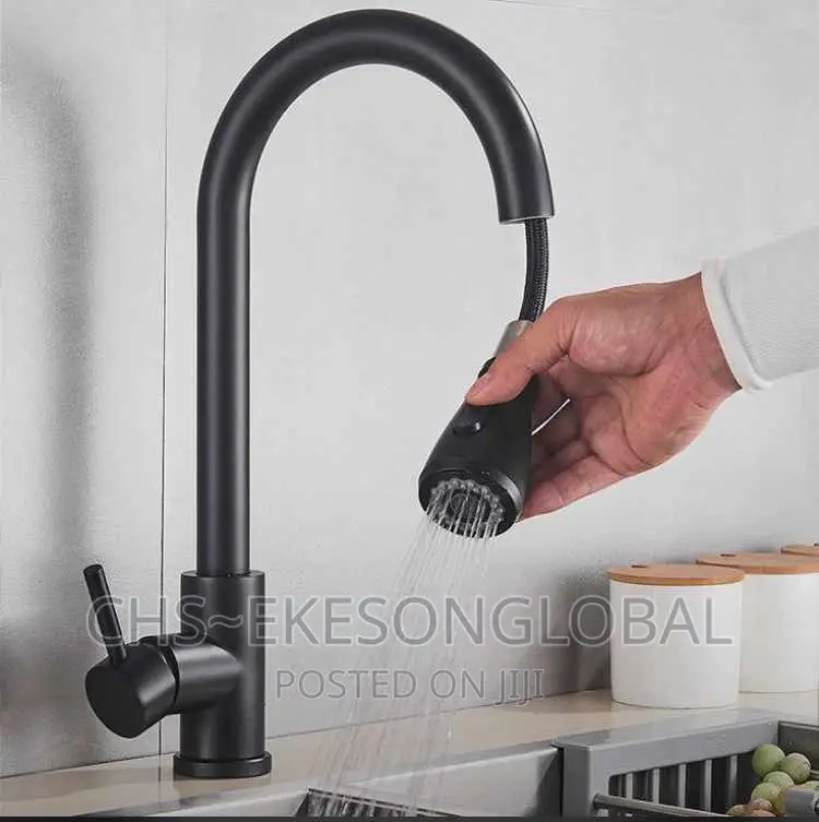 High-Quality Latest Pullout Kitchen Sink Mixer Black
