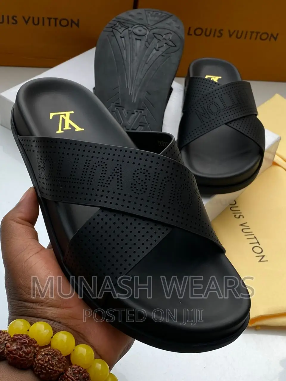 Louis Vuitton Leather Slipers