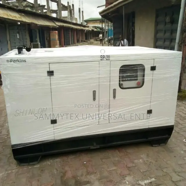 New 20kva Perkins Soundproof Gen Wit 2yrs Warranty Sign