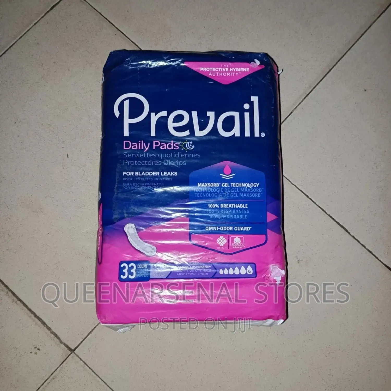 Prevail Daily Pads for Bladder Protection 33pcs