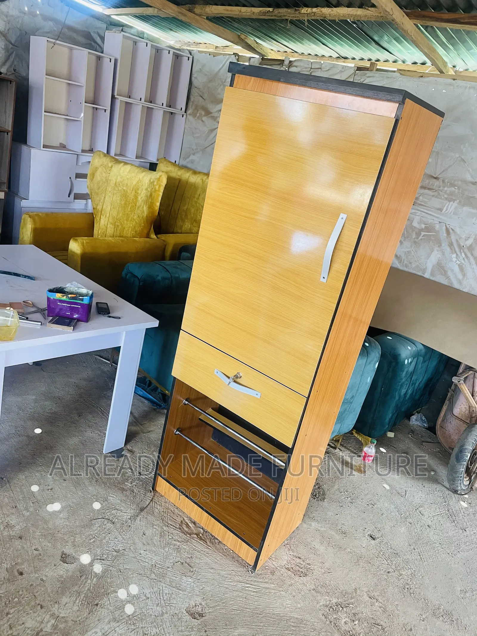 Single Face Wardrobe With Shoe Rack