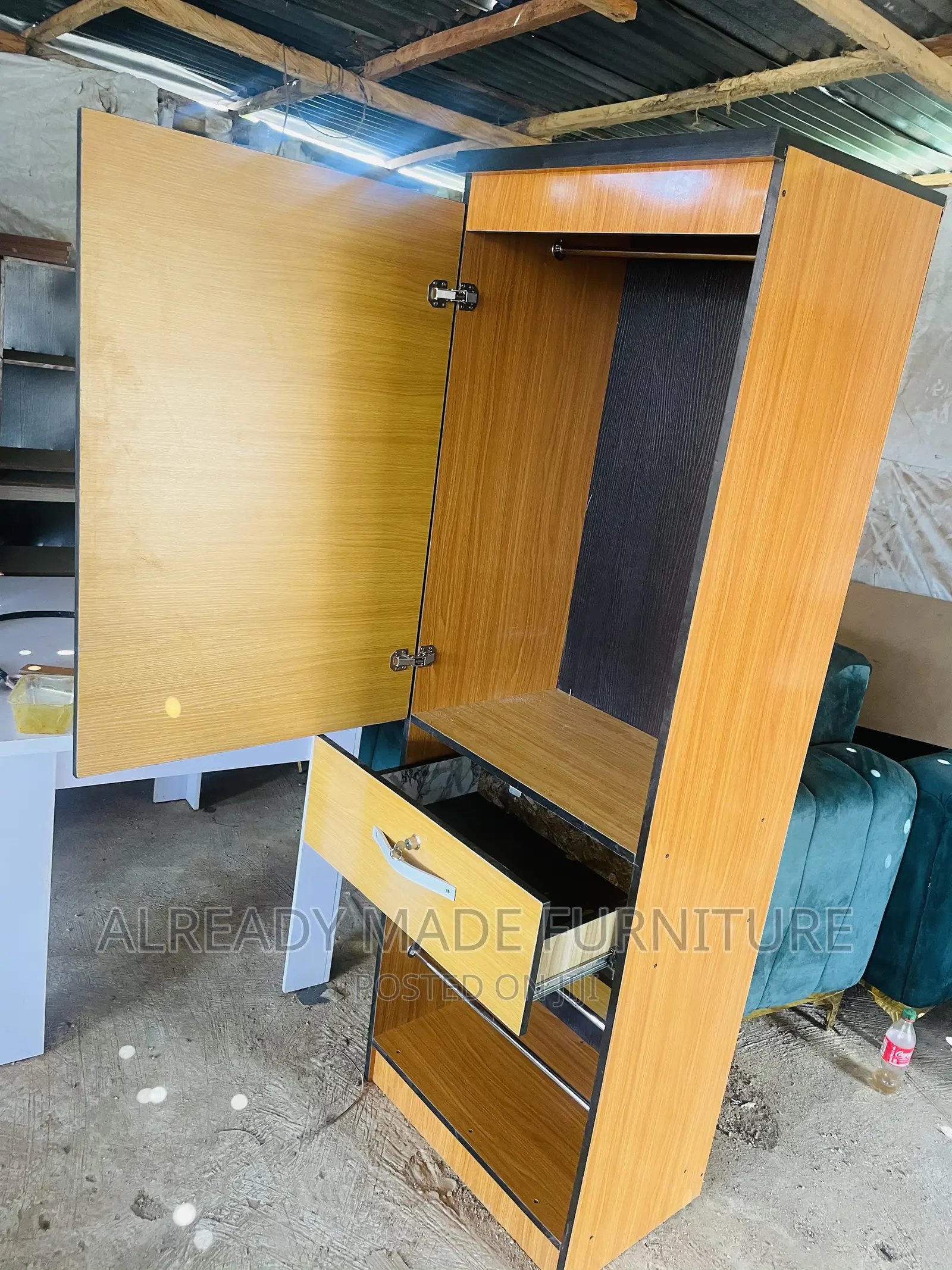 Single Face Wardrobe With Shoe Rack