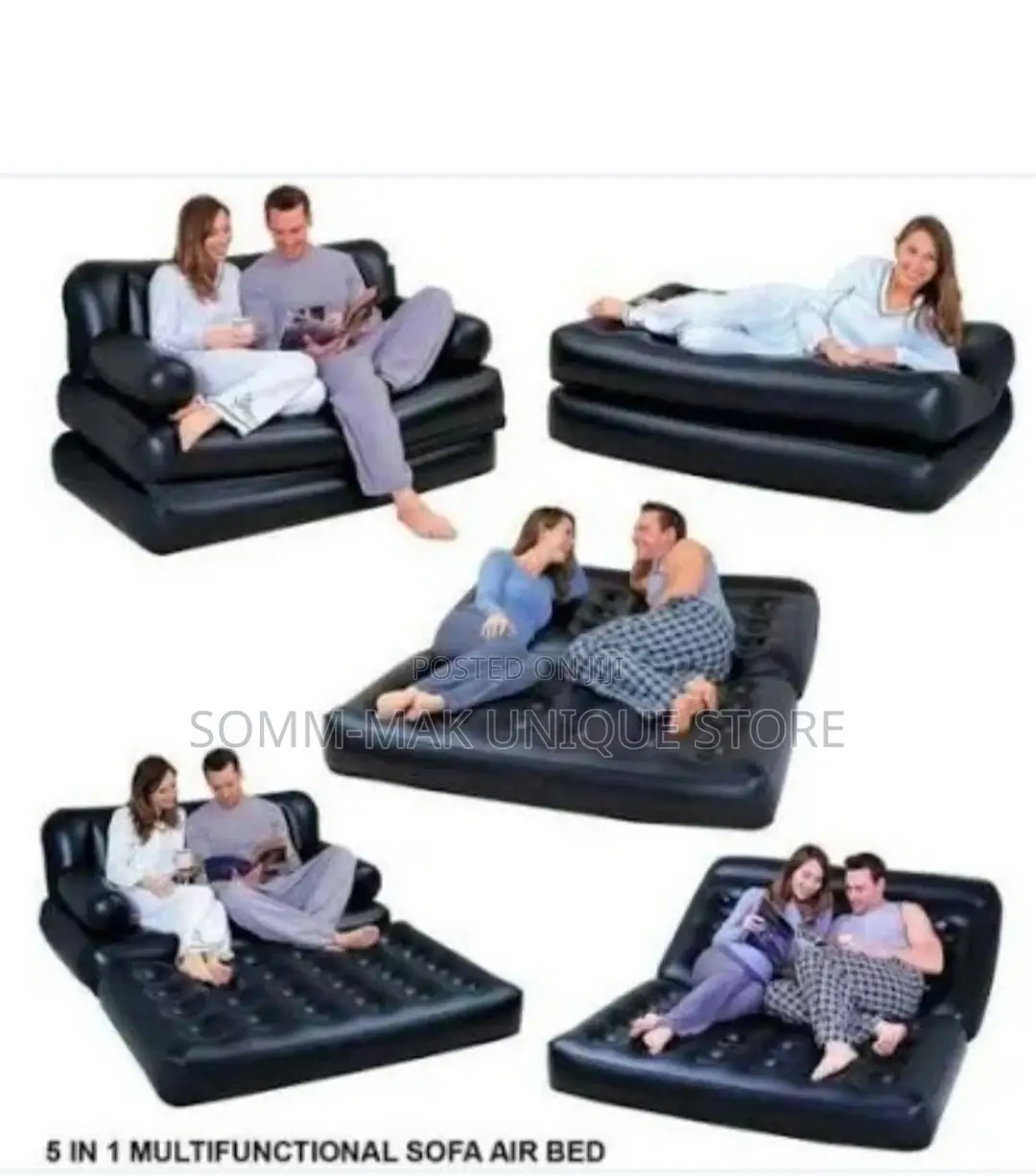 Inflatable 5-in-1 Pull-Out Sofa Chair and Bed