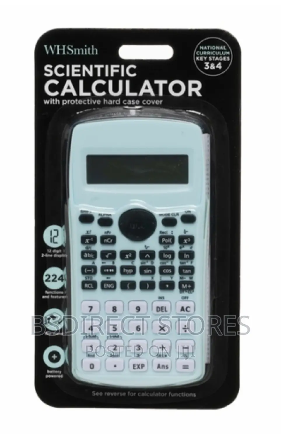 Whsmith Pastel Mint Green Scientific Calculator + Hard Case