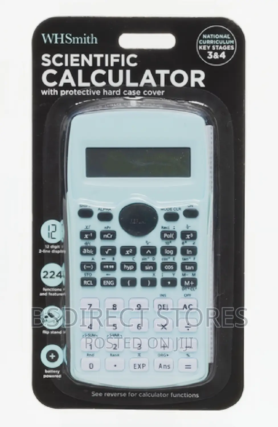 Whsmith Pastel Mint Green Scientific Calculator + Hard Case