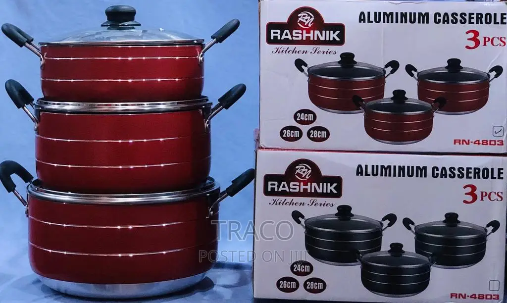 Rashnik Aluminium Casserole 3 Set of Pot