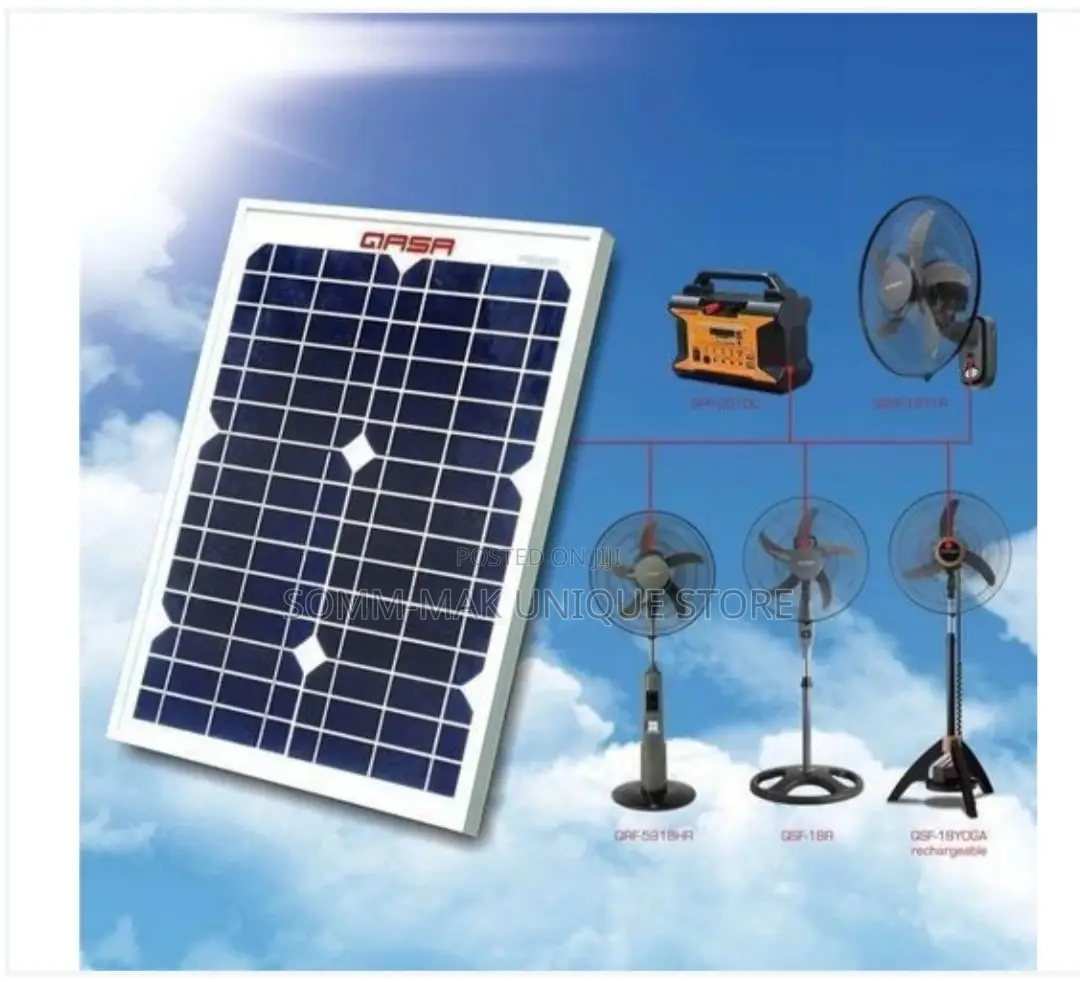 Mono Solar Panel for Rechargeable Fan - 20w - 18v