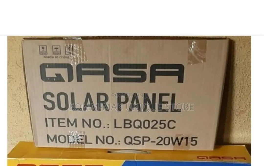 Mono Solar Panel for Rechargeable Fan - 20w - 18v