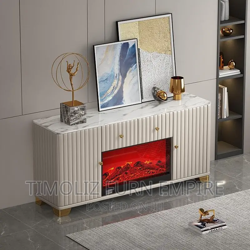 Classic Fireplace Electric TV Stand With Remote Control