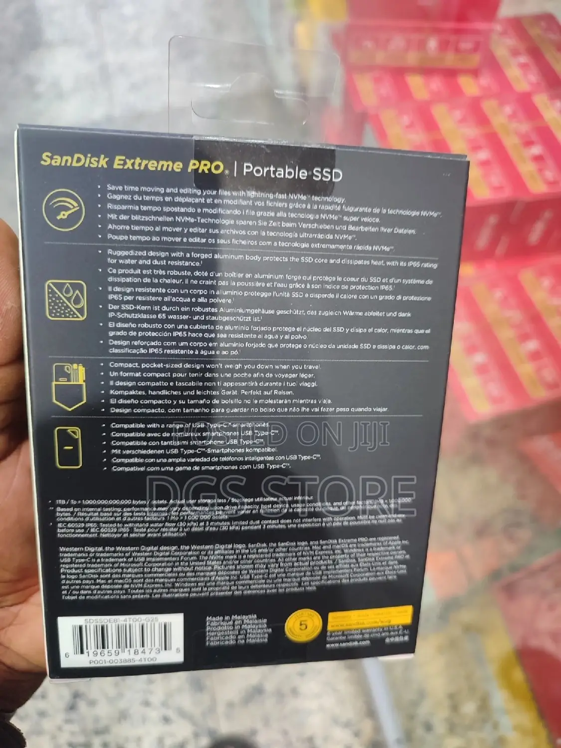 Sandisk Extreme Pro SSD External Hard 2000mbs Drive 4tb