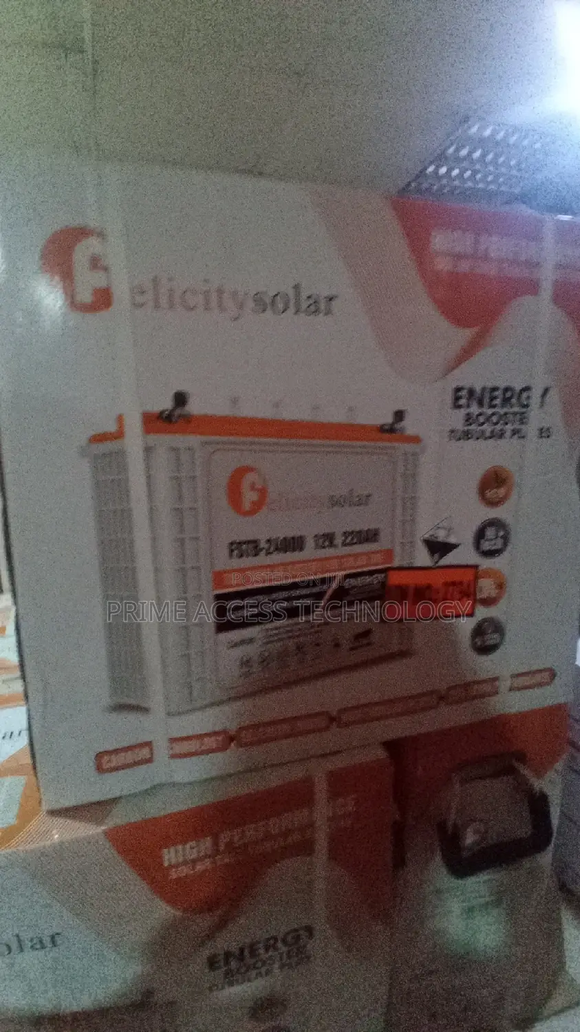 Felicity Solar Tall Tubular Battery 220ah Power
