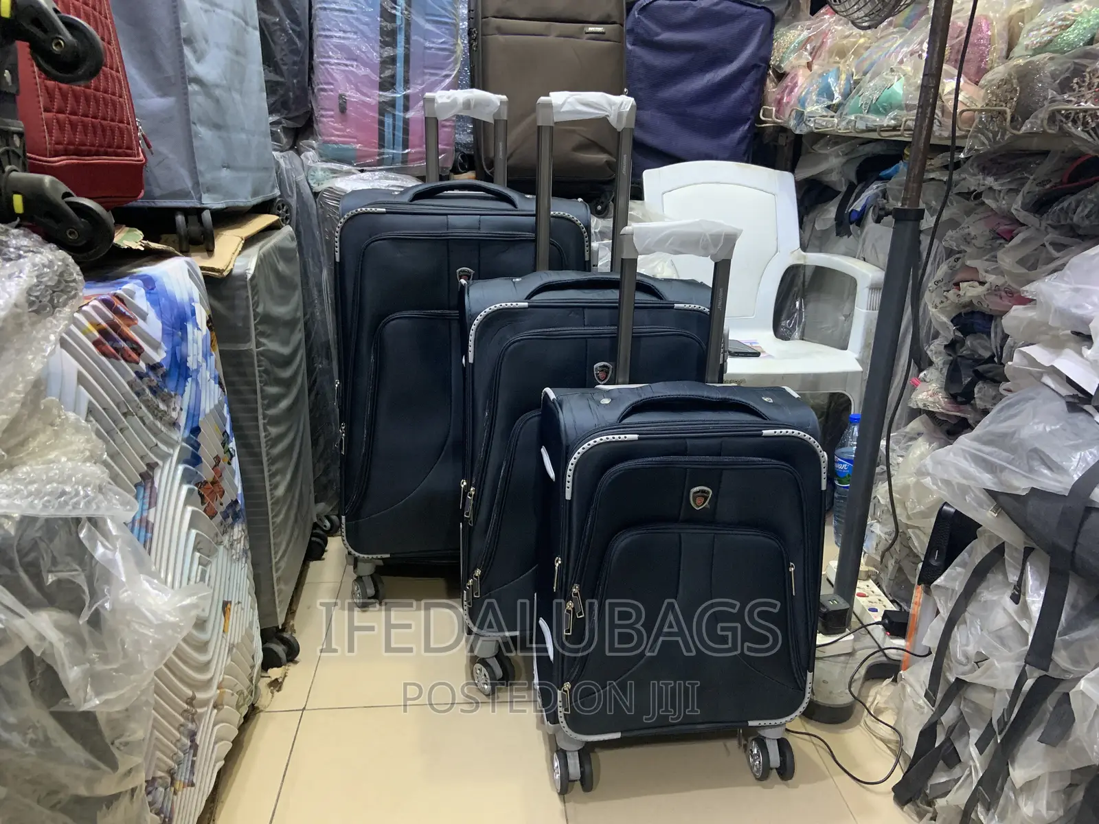 Set of Quality Navy Blue Good Pathner Travel Luggage