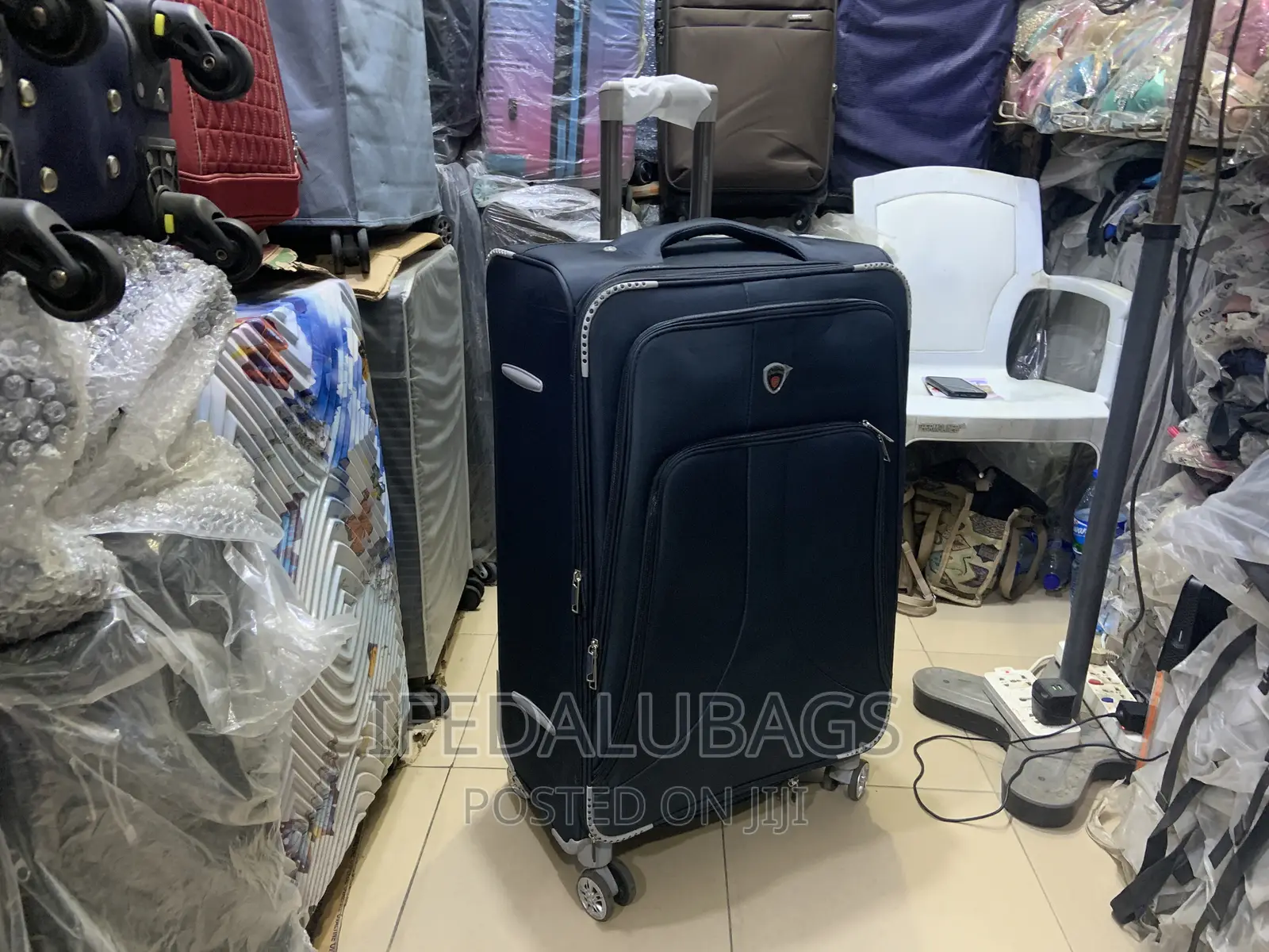 Big Size Quality Navy Blue Travel Luggage