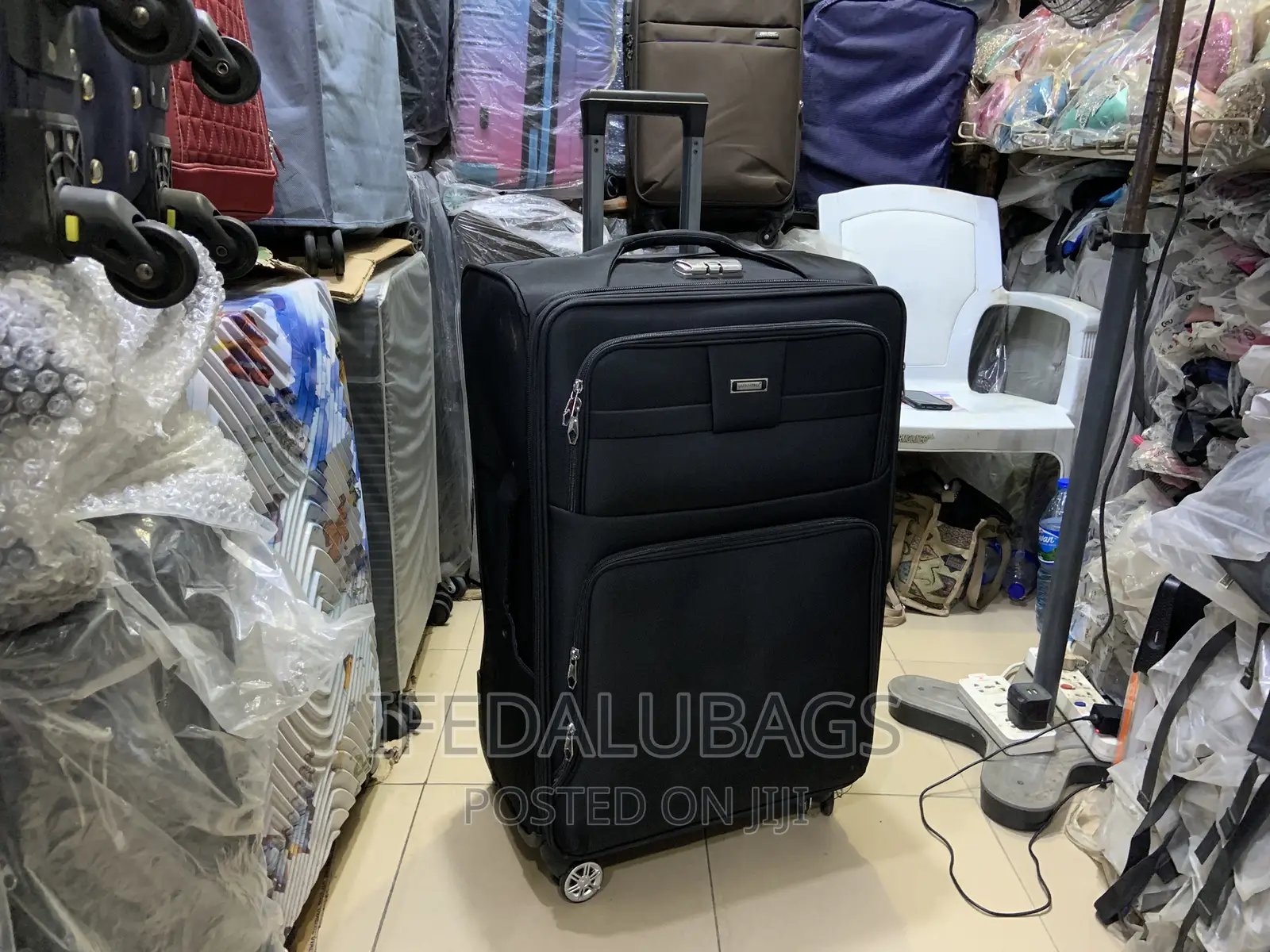 Big Size Quality Black Travel Luggage