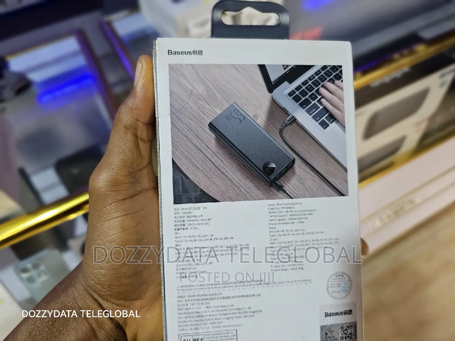 Baseus 20000mah 65w Powerbank for Phone and Laptops