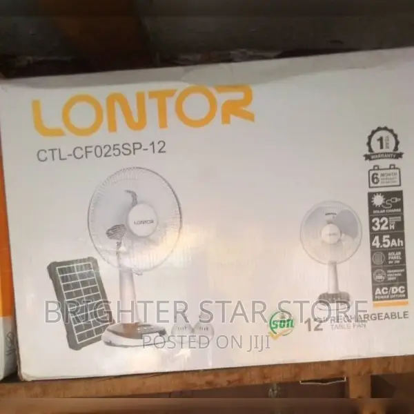 12 Inches Rechargeable Table Fan With Portable Handle