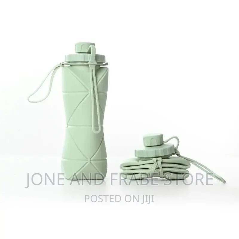 600ML Silicone Foldable Portable Water Bottle