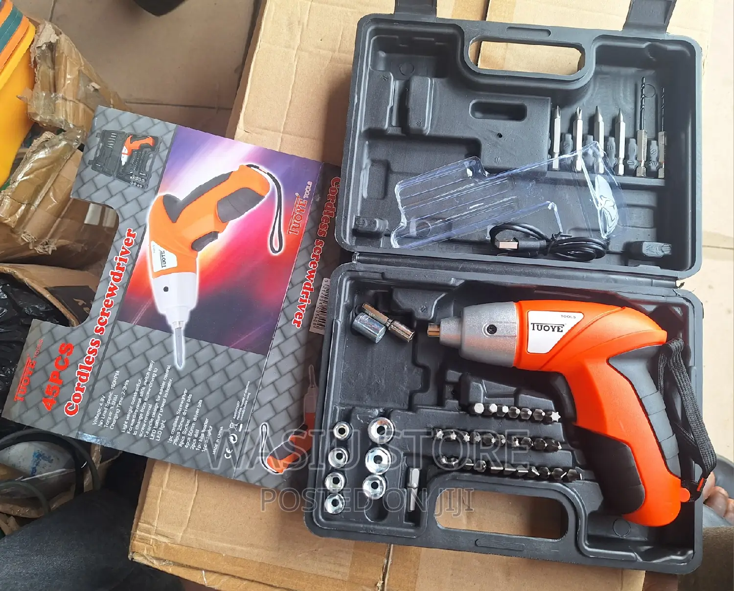 45pcs Cordless Rechargeable Screwdriver Set