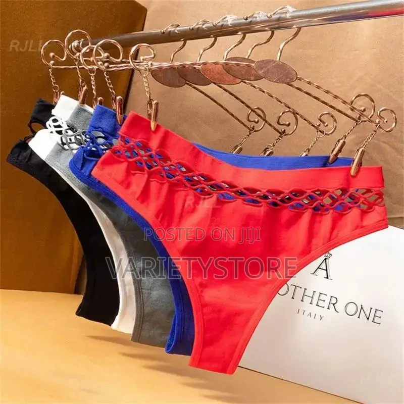 Sexy Hollow Out Thongs Women's High Waist G-String Panties