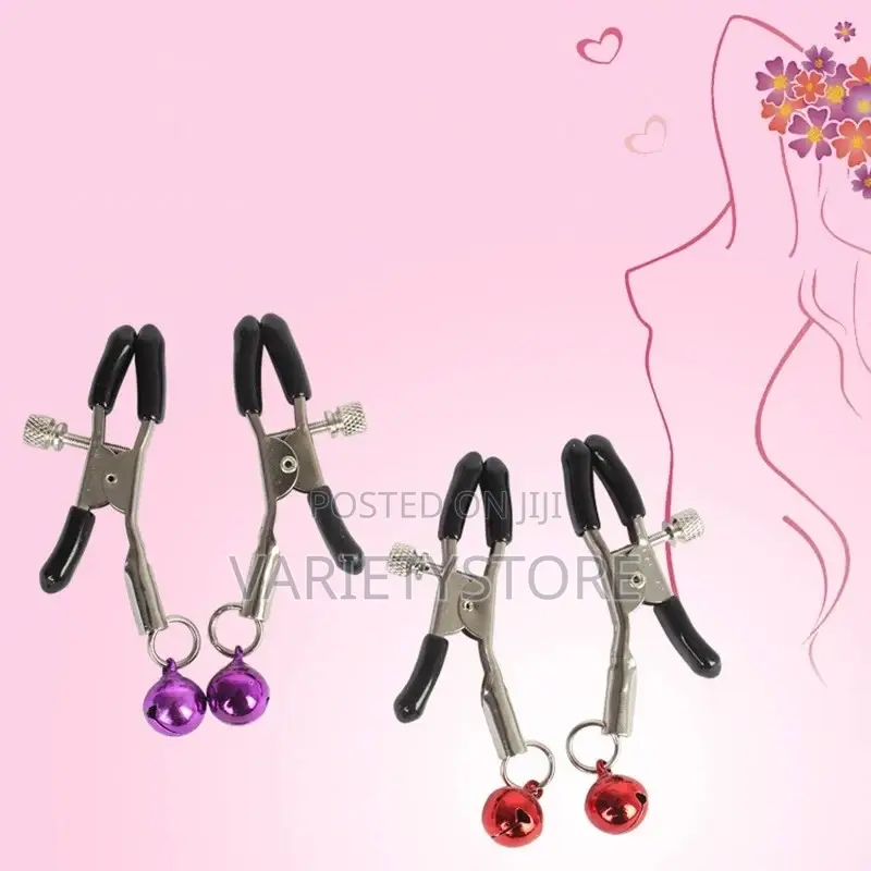2 PCS Nipple Clamps Metal Adjustable Breast Clip Sex Toy