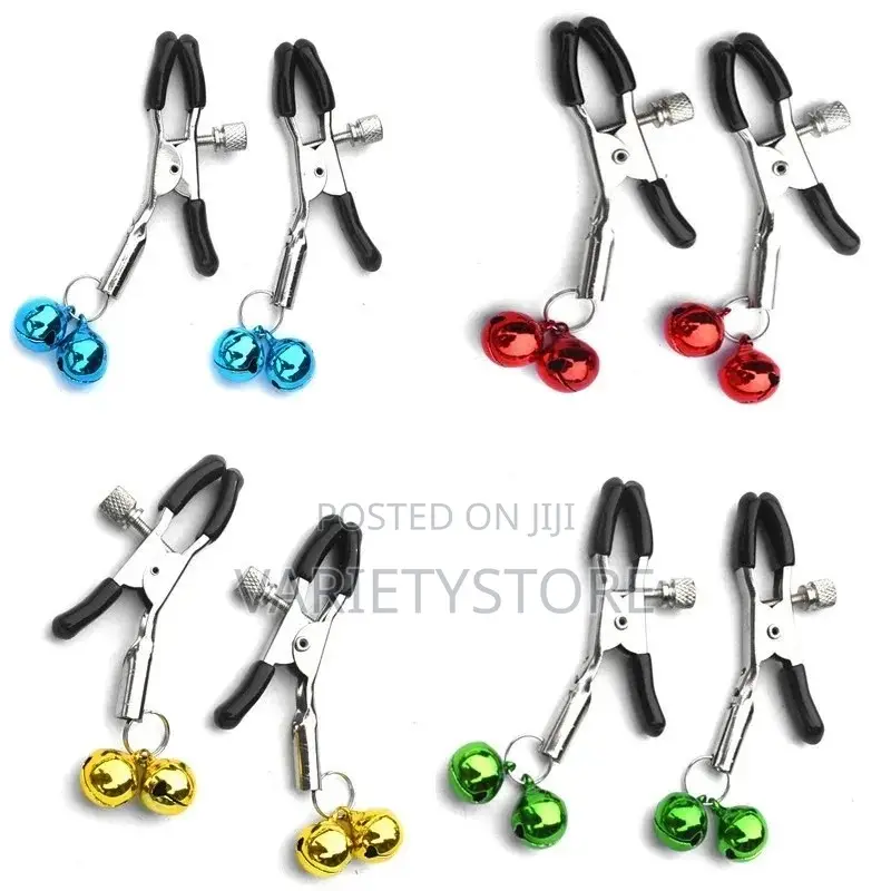 2 PCS Nipple Clamps Metal Adjustable Breast Clip Sex Toy