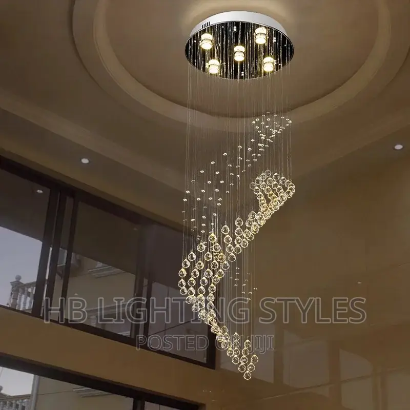 Crystal Room Lights Spiral Crystal Staircase Chandelier