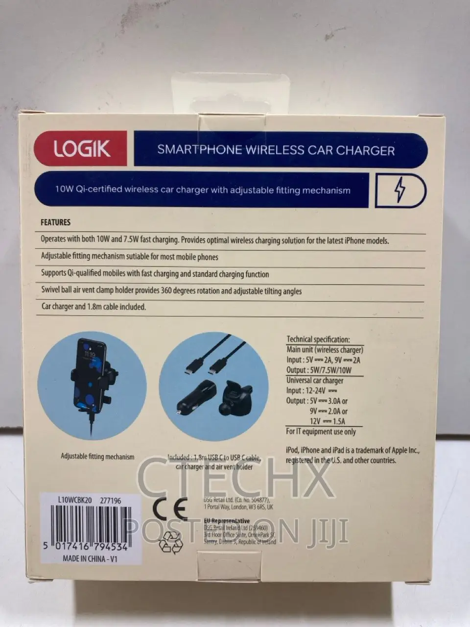 Logik Smartphone Wireless Car Chargers