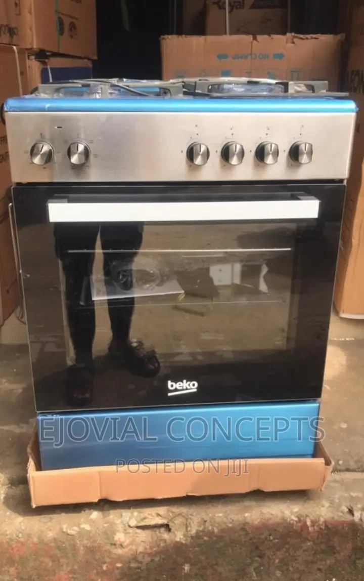 BEKO Gas Cooker With Oven and Grill 60x60 4G INOX BGS601