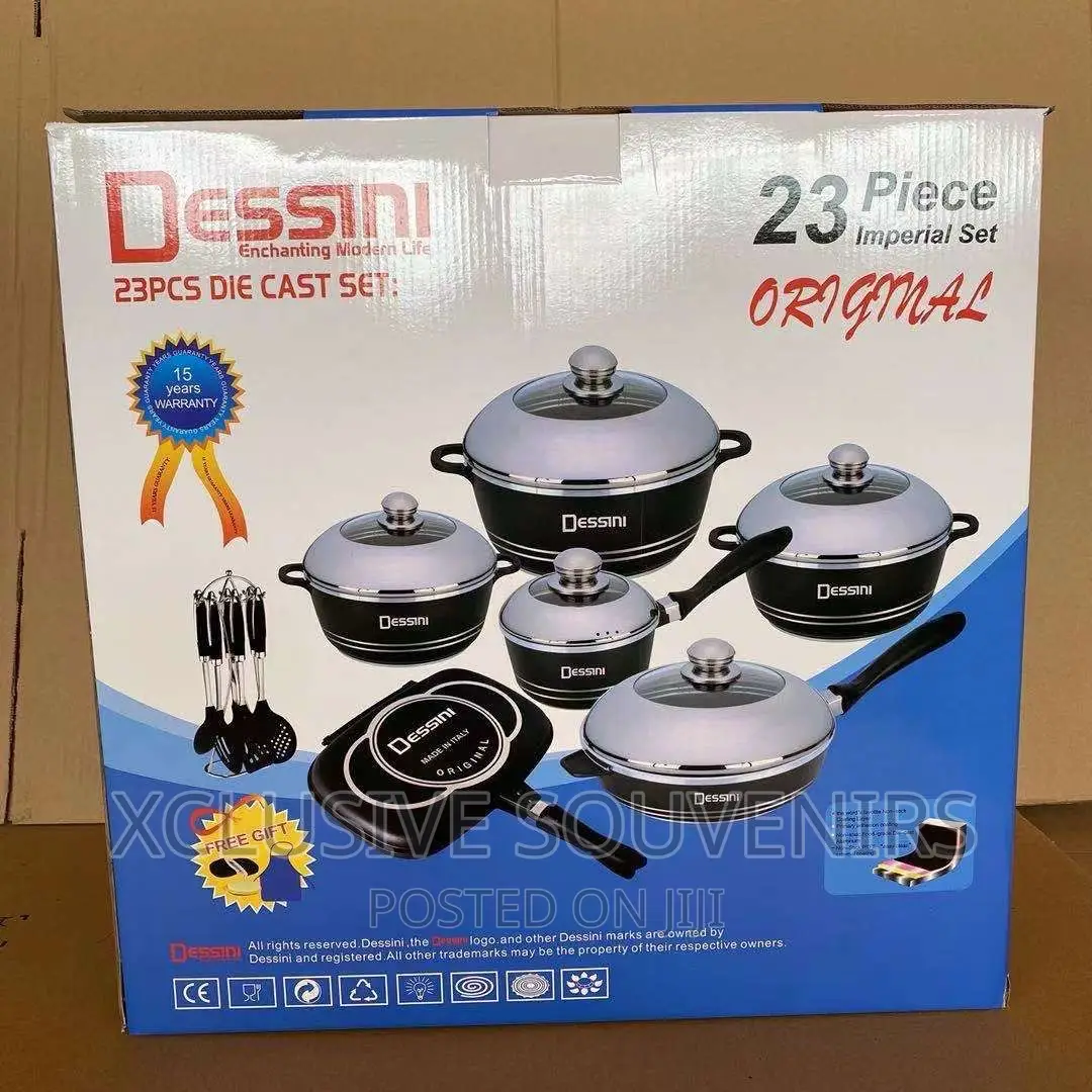 23pcs Desini Die-Cast Non-Stick Cookware Set With Spoon