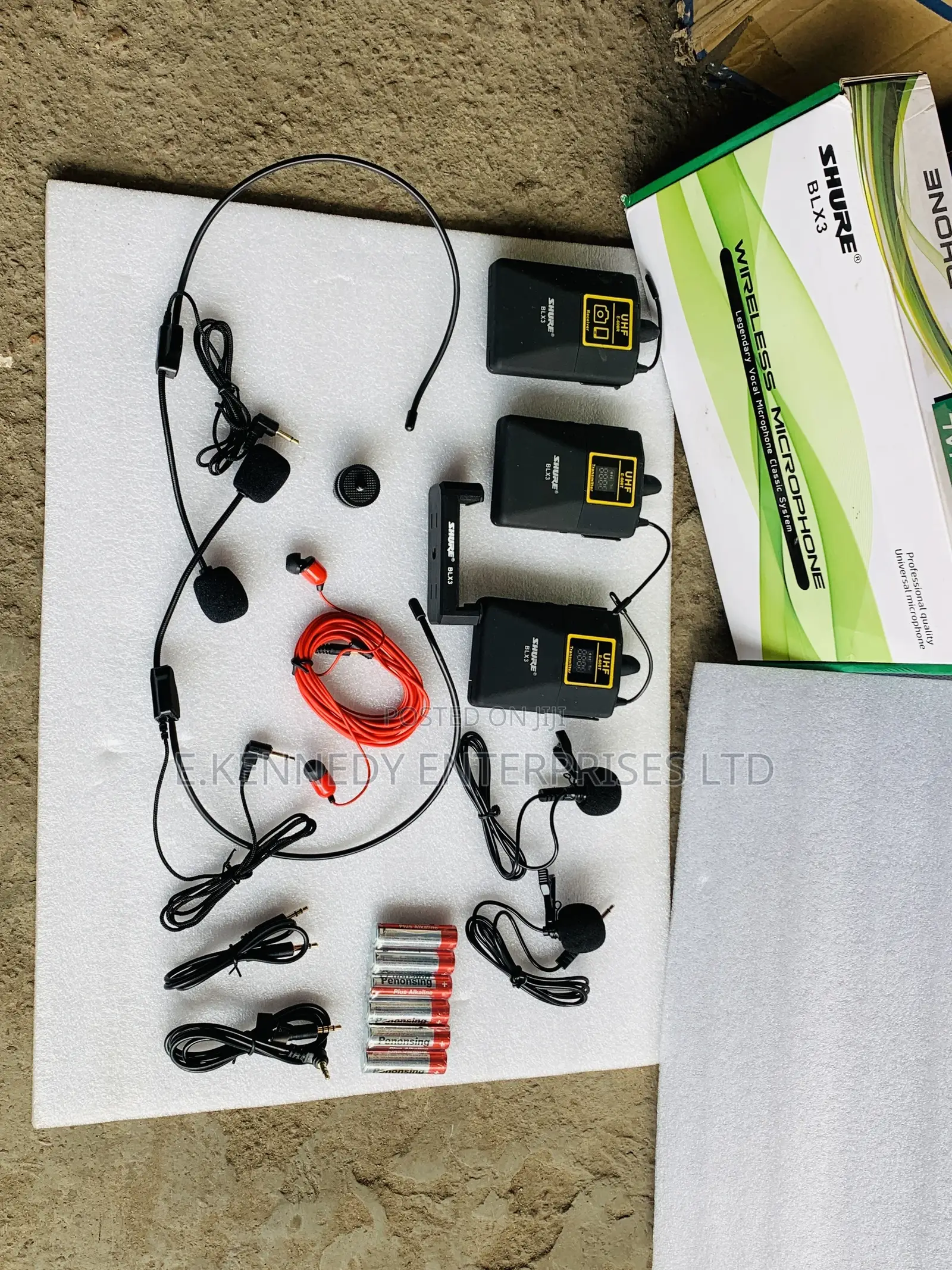 Shure BLX3 Wireless Lapel Camera Microphone Earphone(4in1)