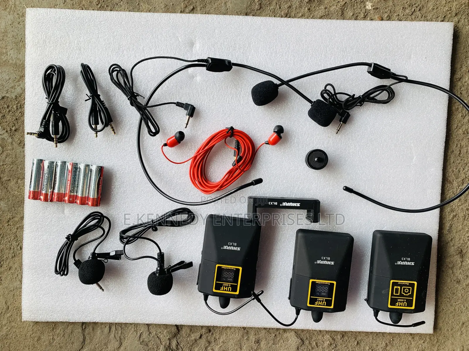 Shure BLX3 Wireless Lapel Camera Microphone Earphone(4in1)