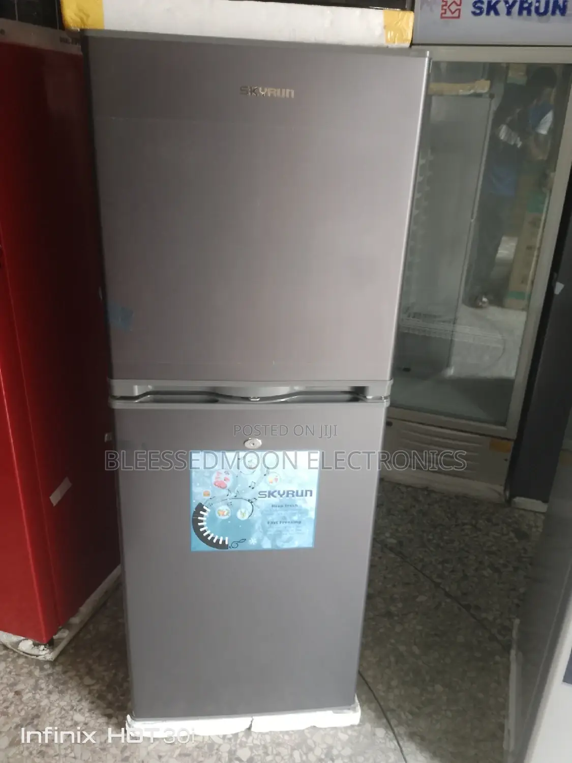 Skyrun Inverter Voltage Half Freezer Half Fridge Double Door