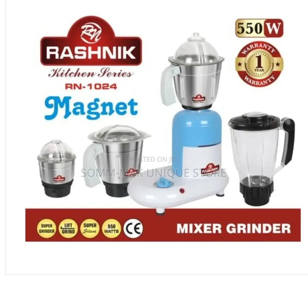 RASHNIK Blender and Grinder - 4 Jars - 550w - Rn-1024
