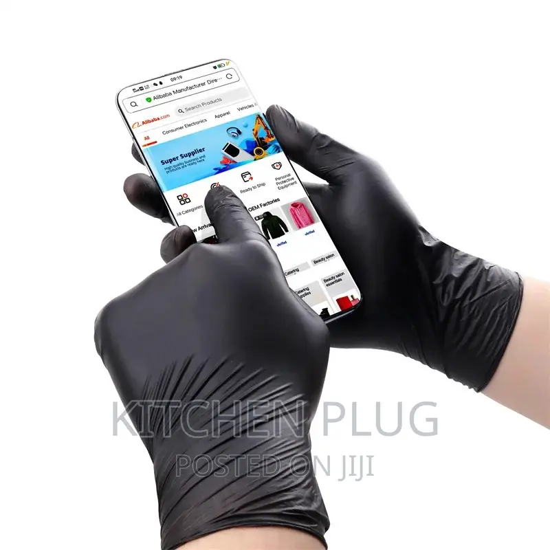 GRADE a Black Disposable Gloves 『 100 PCS 』
