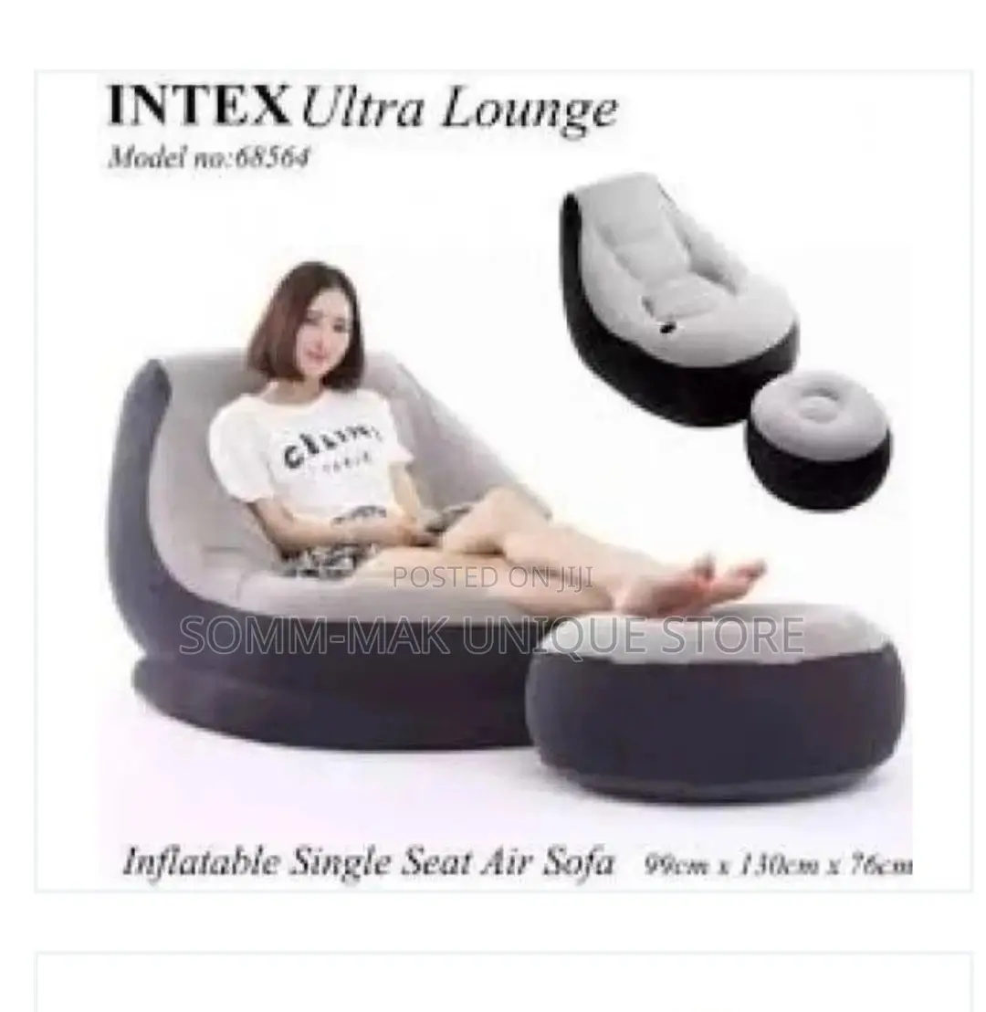 Inflatable Chair With Foot Rest and Pump