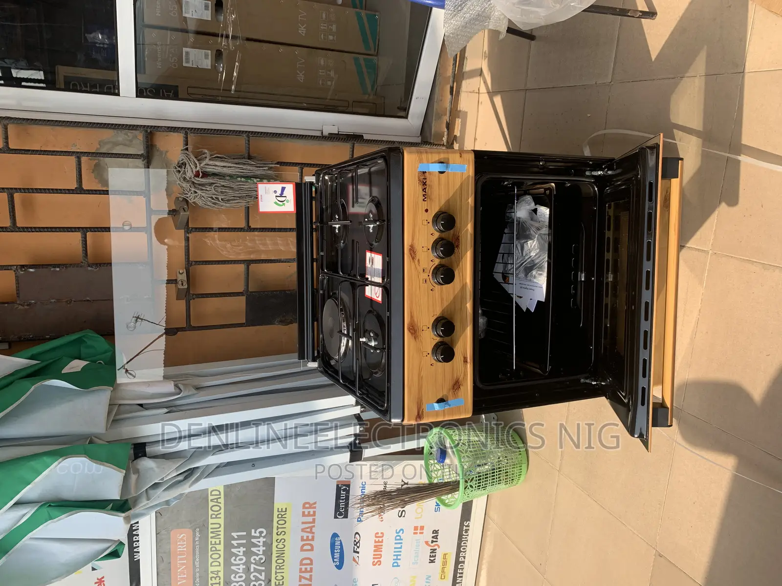 Maxi 60×60 3+1 Wood Gas Cooker and Oven Grill .