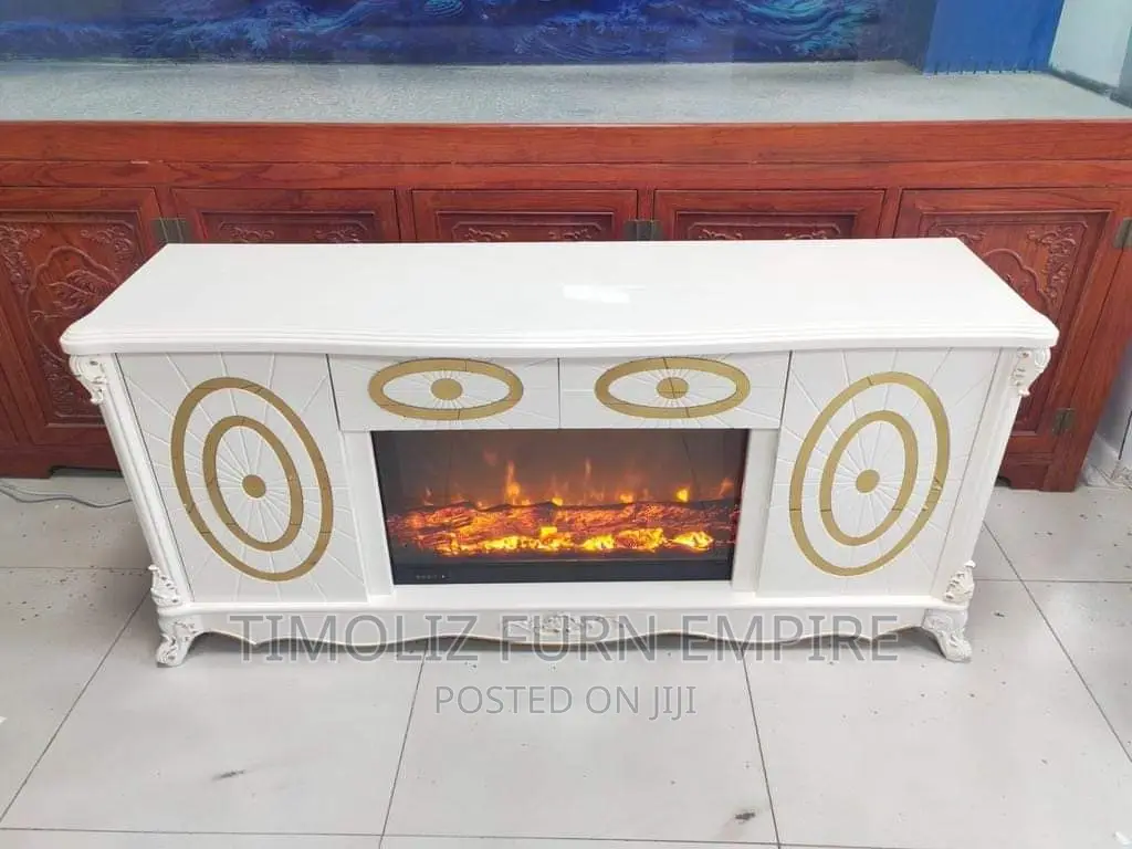 Classic Fireplace TV Stand With Sotorage Cabinets