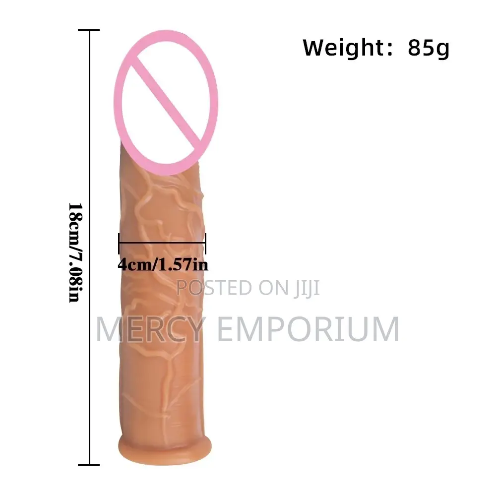 Realistic Cock Extension Sleeve With Ball Ring