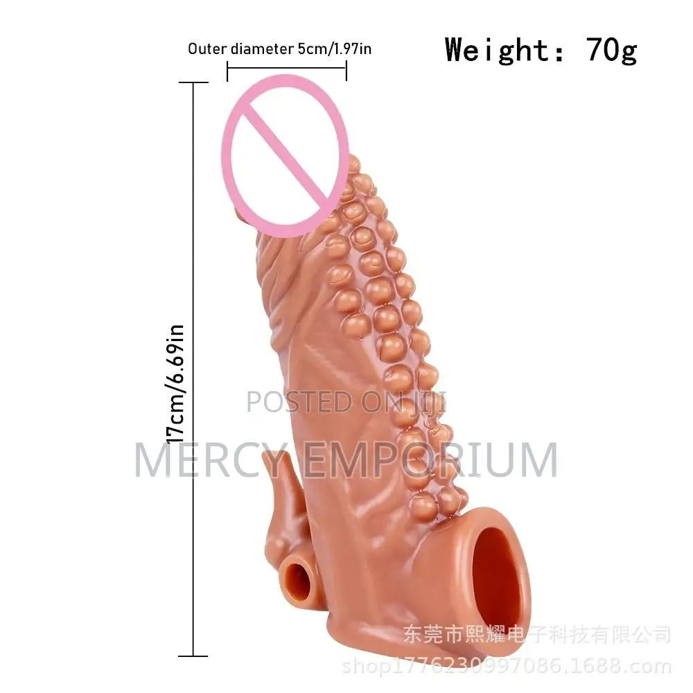 Realistic Cock Extension Sleeve With Ball Ring