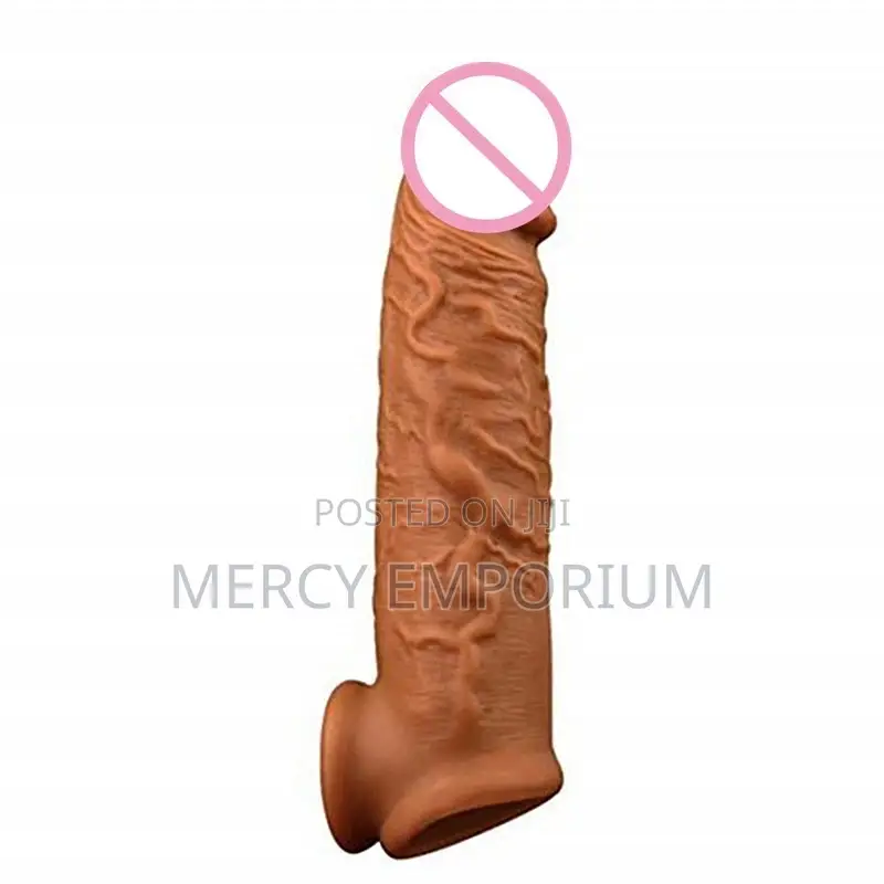 Realistic Cock Extension Sleeve With Ball Ring