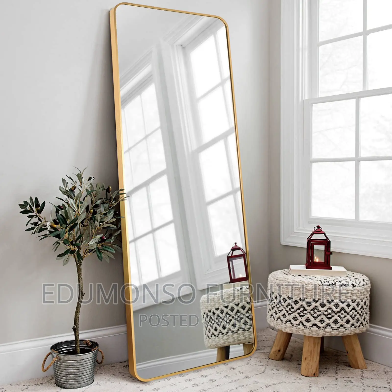 Full Length Mirror Rounded Corner Rectangle Floor Mirror