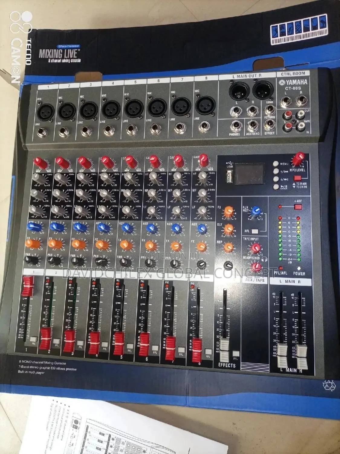Yamaha 8 Channel Flat Mixer Ct-8c
